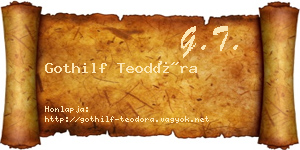 Gothilf Teodóra névjegykártya